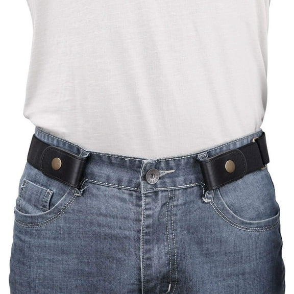No Buckle Show Belt for Men Buckle Free Stretch Belt for Jeans Pants 1.38 Inches Wide
