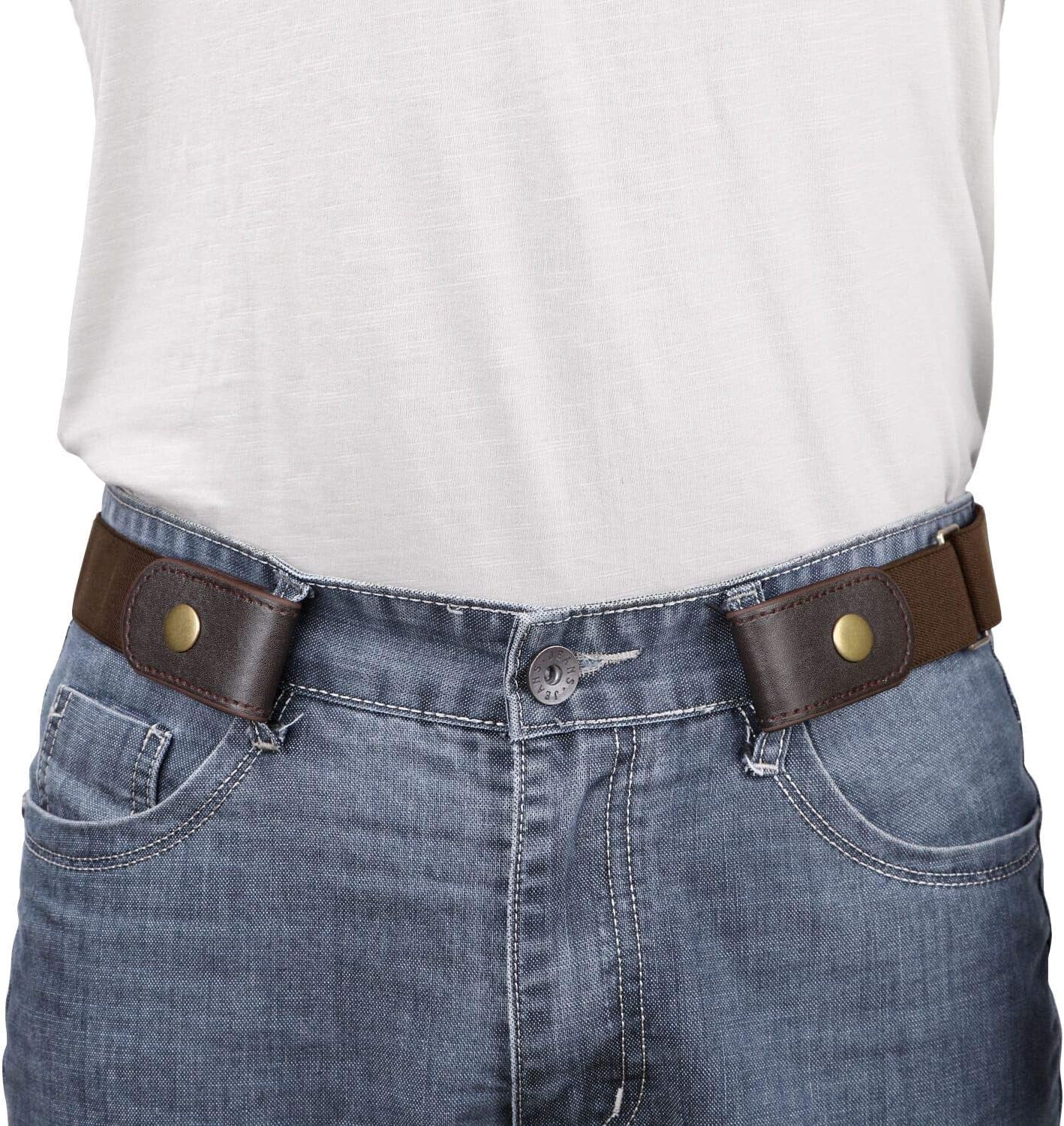 38 Inches No Buckle Show Belt for Men Buckle Free Stretch Belt for Jeans Pants 1. ...