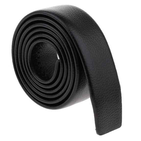 No Buckle Stretch Belts Elastic Waist Belt Reversible PU Leather Strap for pants Pants Black Lichee Pattern