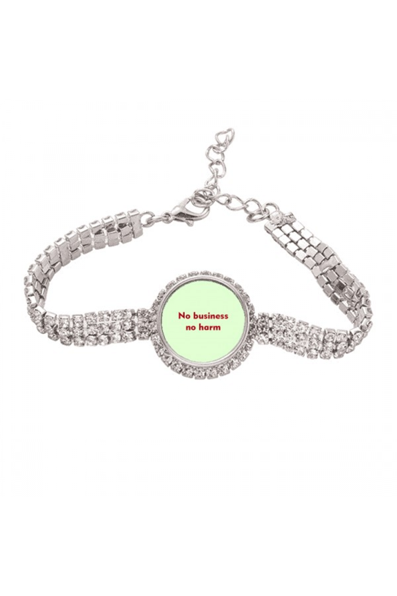 No Business No Killing Art Deco  Fashion Tennis Chain Anklet Bracelet Diamond Jewelry