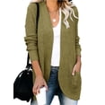 thumbnail image 1 of No Buttons Open Front Women Casual Knit Cardigans, 1 of 4