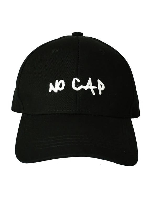 No Cap Black Embroidered Baseball Cap