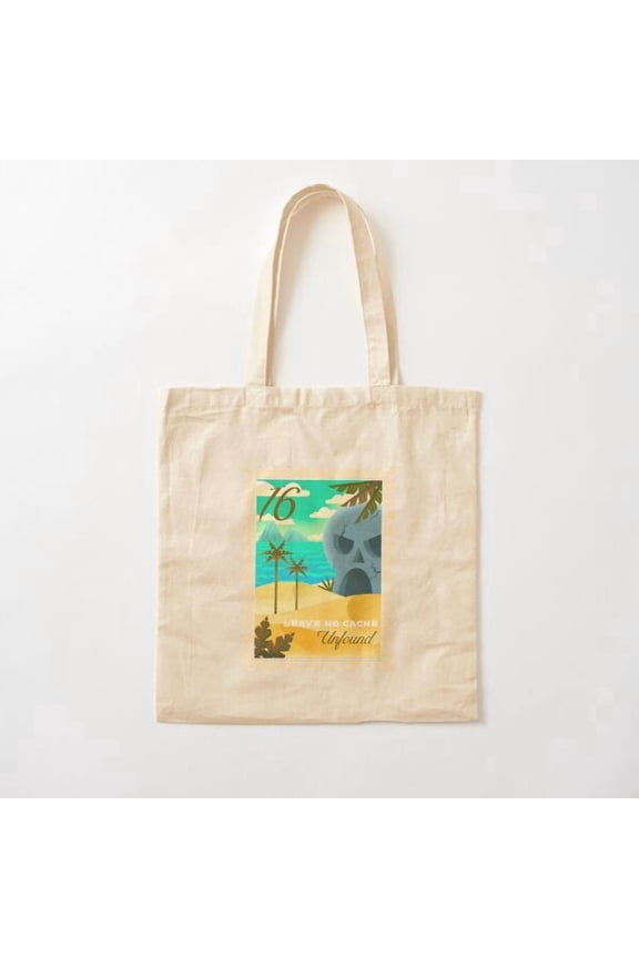 No Cache Unfound Geocaching Enthusiast Canvas Tote Bags, Reusable Shopping Bag
