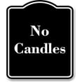 thumbnail image 1 of No Candles BLACK Aluminum Composite Sign 8.5''x10'', 1 of 9