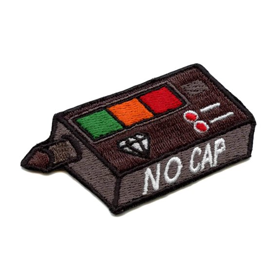 No Cap Diamond Tester Patch Funny Lie Detector Embroidered Iron On