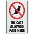thumbnail image 1 of No Cats Allowed Past Here Sign Safe Sign, Signs Outdoor, 12 X 8 In, Sign For Home, Business, Driveway Alert, 1 of 6