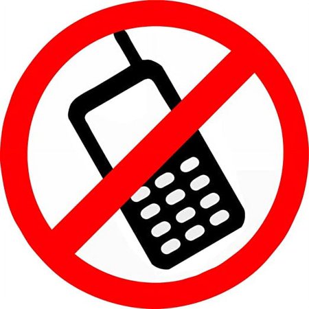 No Cell Phone Allowed Sticker 4.5" X 4.5"