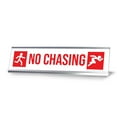 thumbnail image 1 of No Chasing, Run Silver Frame, Desk Sign (2x8"), 1 of 3