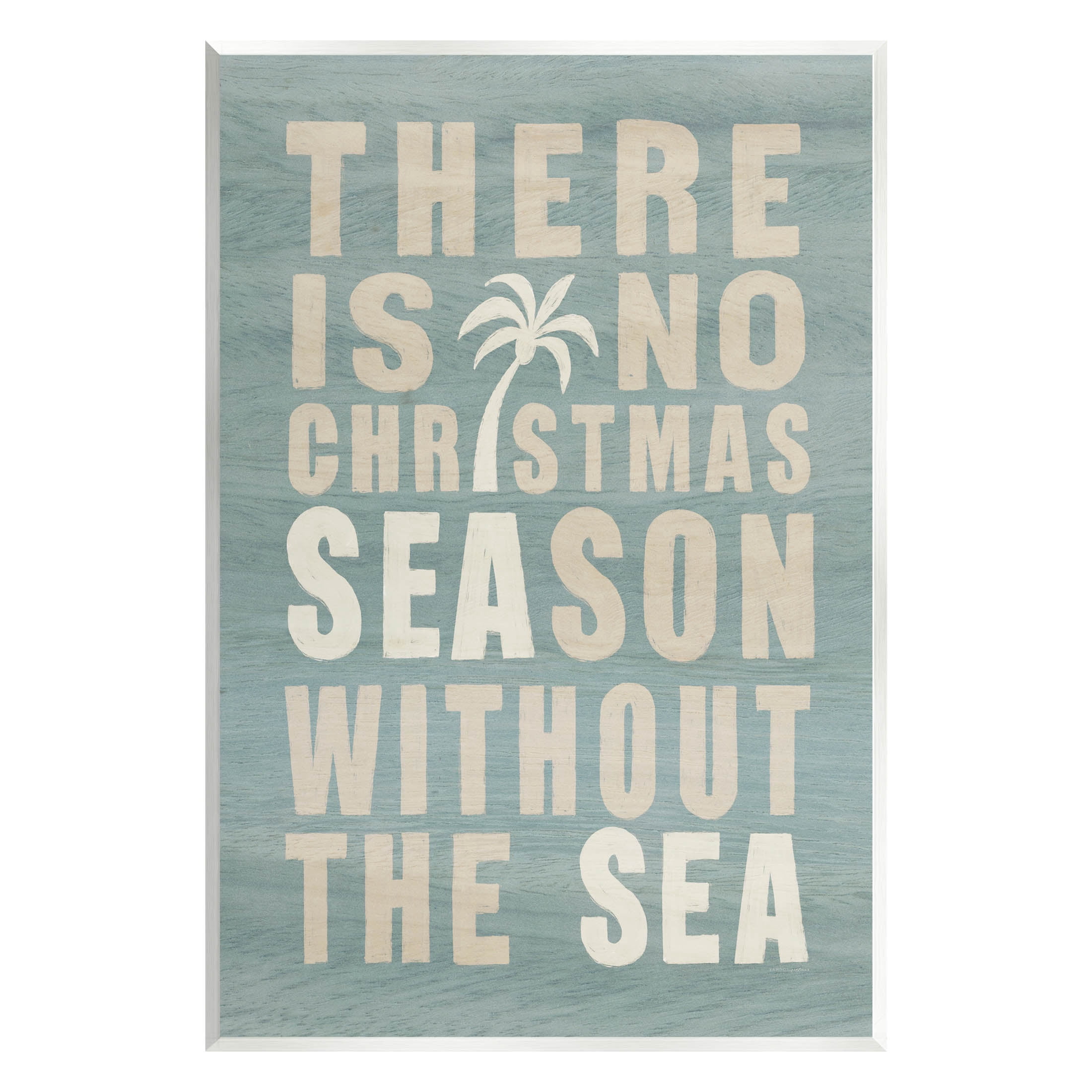 No Christmas Season Without Sea Phrase Holiday Graphic Art Unframed Art Print Wall Art