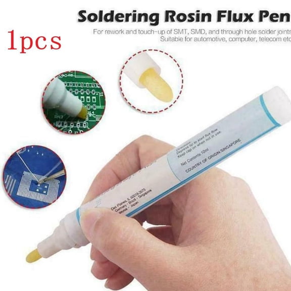 No-Clean Soldering Flux Pen 10ml with Felt Tip for PCB FPC Rework for SMD Through-Hole Joints Electronics Automotive Telecommunications Repair KS-951 KS-186(951)