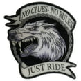 thumbnail image 1 of No Clubs No Rules Just Ride Wolf Patch, 1 of 5
