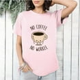 thumbnail image 1 of No Coffee No Workee Funny Caffeine Lover Morning Worker T-Shirt, for men & women, up to size 5XL, 1 of 3