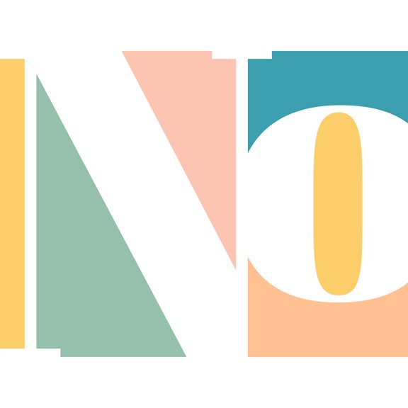 No Colourful Modern Typography Extra Large XL Wall Art Poster Print