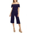 thumbnail image 1 of No Comment Women's Off the Shoulder Gaucho Jumpsuit, 1 of 2