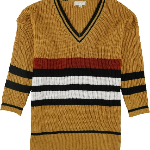 No Comment Womens Slouchy Striped Pullover Sweater