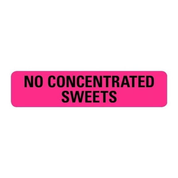 No Concentrated Sweets Labels