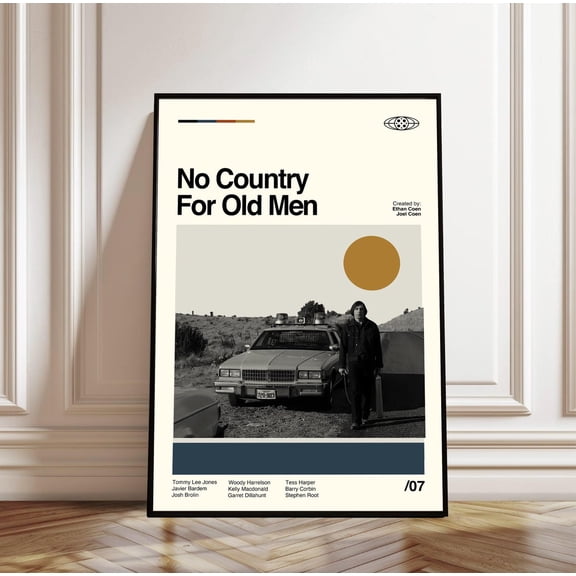 No Country For Old Men Poster, Minimalist Movie Print, Unframed Paper Poster 8x10in