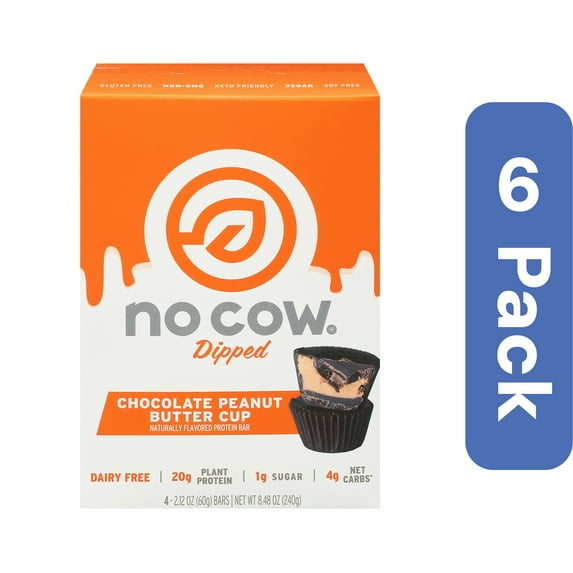 No Cow Chocolate Peanut Butter Bar 8.48 oz (Pack Of 6)