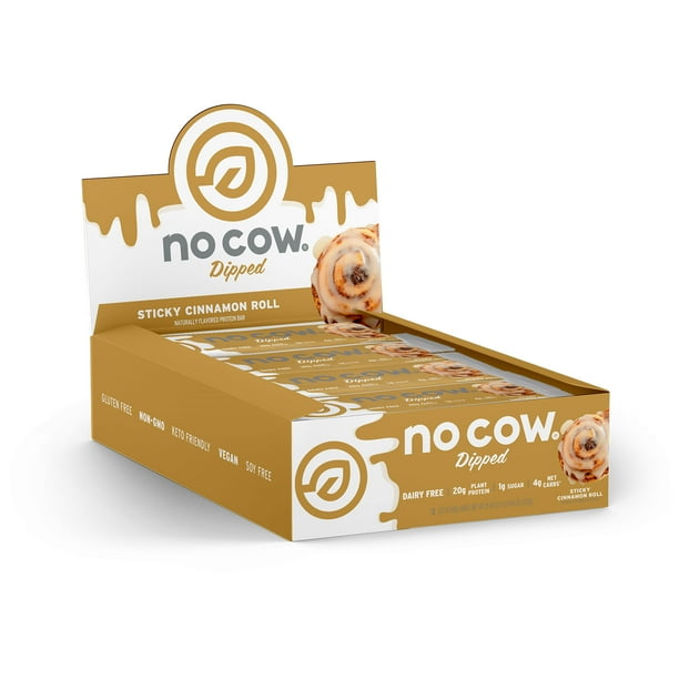 No Cow Vegan High Protein Bars, PlantBased, KetoFriendly, Non GMO