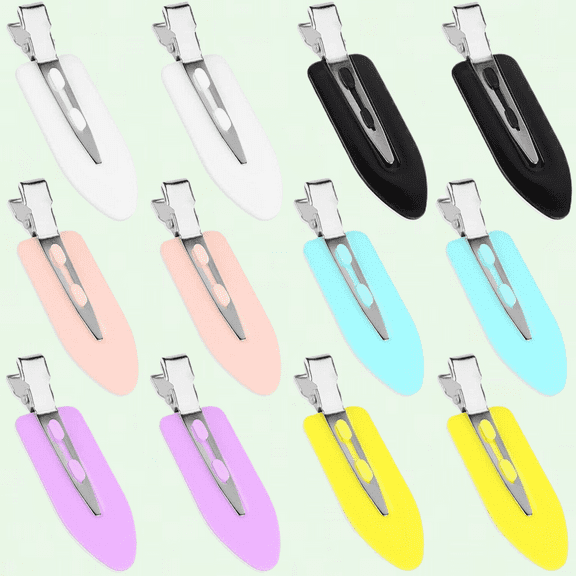 No Crease Hair Clips, 12 Pcs Makeup Clips for Styling Sectioning, Small Duck Billed Clips for Women Girls Thick Thin Hair