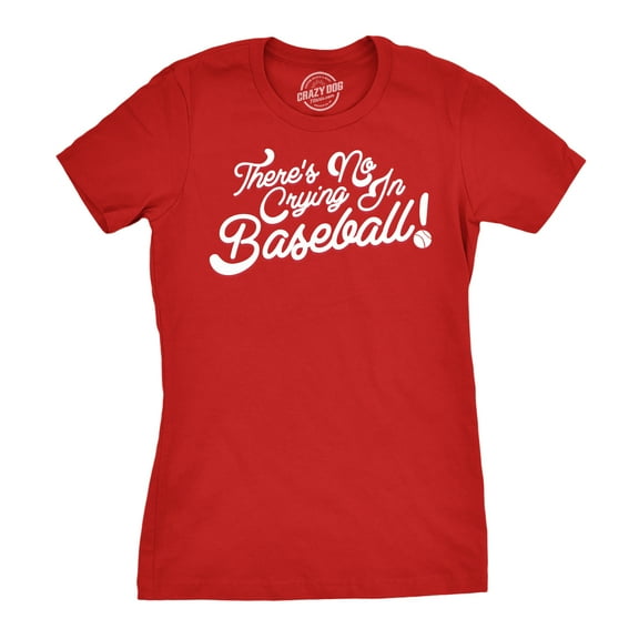 No Crying In Baseball T Shirt League of their Own Movie Quote Tee for Women Womens Graphic Tees