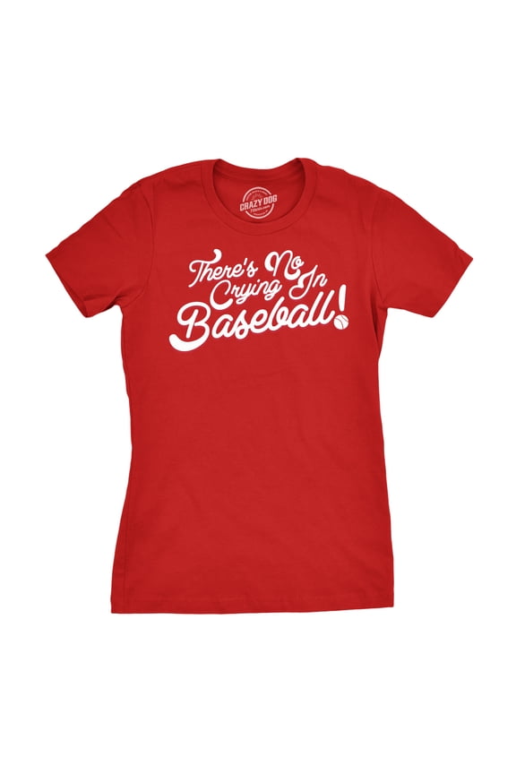 No Crying In Baseball T Shirt League of their Own Movie Quote Tee for Women Womens Graphic Tees