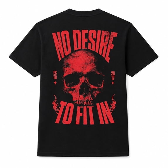 No Desire to Fit In Skull Graphic T-Shirt, Unisex Classic Fit Cotton Tee