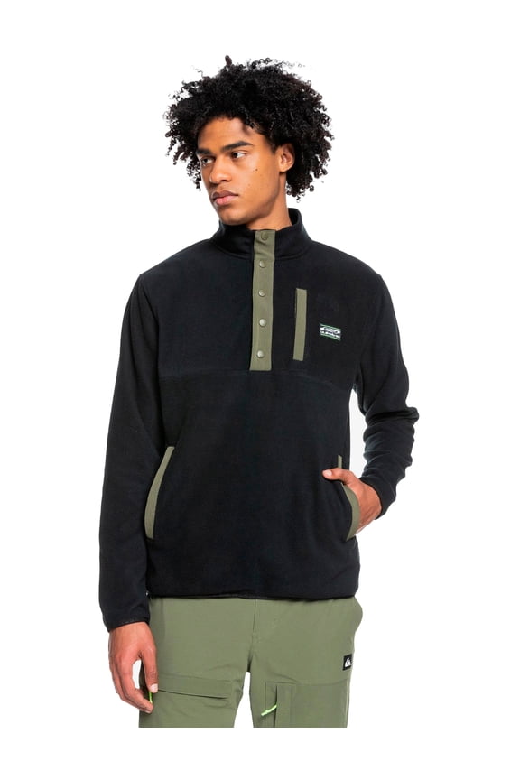No Destination 2 Half Snap Mid Layer Fleece [Black]