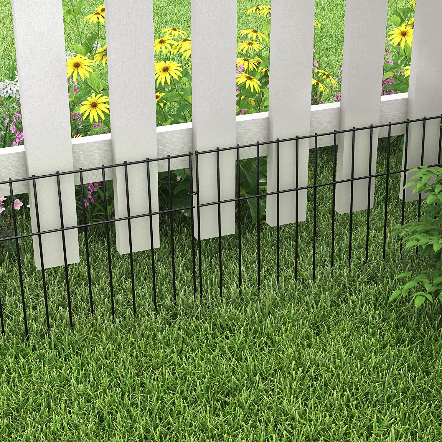 No Dig Fence Animal Barrier Dog Fence 24"x15" Underground Decorative
