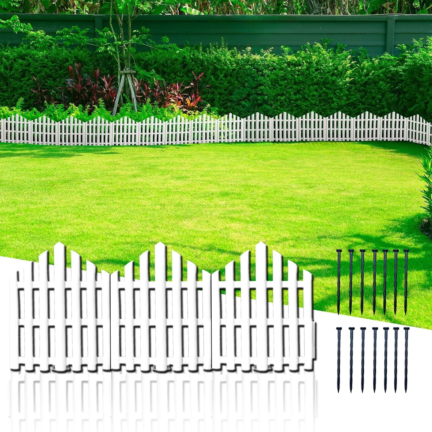 No-Dig Garden Edging Border Landscape Edging for Flower Bed Fence