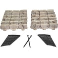 thumbnail image 1 of No-Dig Landscape Edging with Anchoring Spikes, 2.7 in Tall Decorative Stone-Look Garden Border, 15 Foot Kit, Brown, 1 of 5