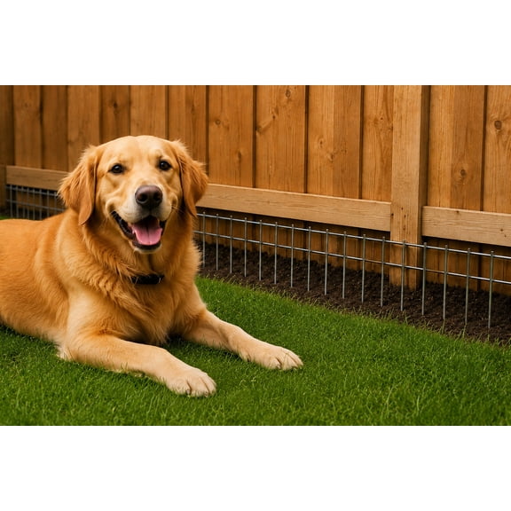 No-Dig Pet Fence Barrier Panels for Dogs & Small Animals | 24" x 15" Heavy Duty Solid Metal Underground Dig Barrier | 15-Pack | Yard, Garden & Fence Escape Prevention
