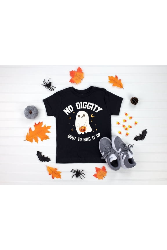 No Diggity 'Bout To Bag It Up Baby Shirt, Kids Halloween Shirt, Ghost Tee, Halloween Shirt, Natural Shirt, Toddler Halloween Shirts