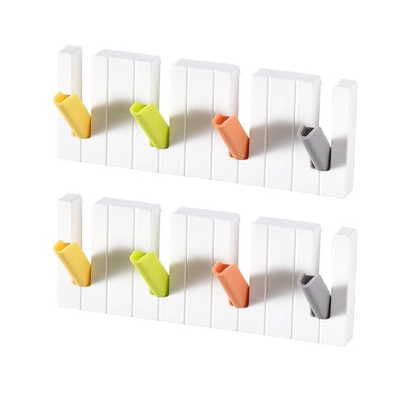 No-Dill Hooks For Hanging Adhesive Hooks For Walls No Damage 4 Foldable Hidden Hooks Coat Rack Wall Mount Suitable For Family Use