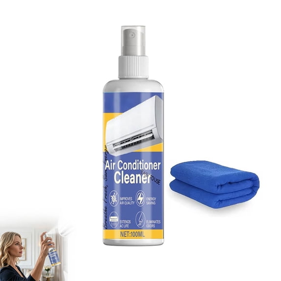 No Disassembly AC Coil Cleaner Spray Foaming Air Conditioner Deodorizer for Home Window Unit Filter 100ml