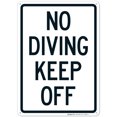 thumbnail image 1 of No Diving Keep Off Sign, Pool Sign,, 1 of 1