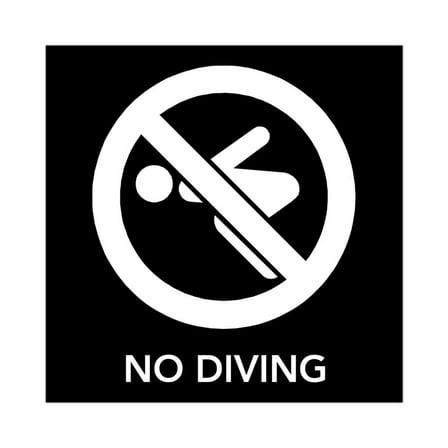 No Diving Signs