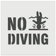 thumbnail image 1 of No Diving Swimming Head Injury DIY Cookie Wall Craft Stencil - 7.0 Inch, 1 of 5