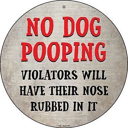 „No Dog Pooping“-Schild Mit Metallpfahl – Witziges Warnschild Für Garten, Rasen & Einfahrt
