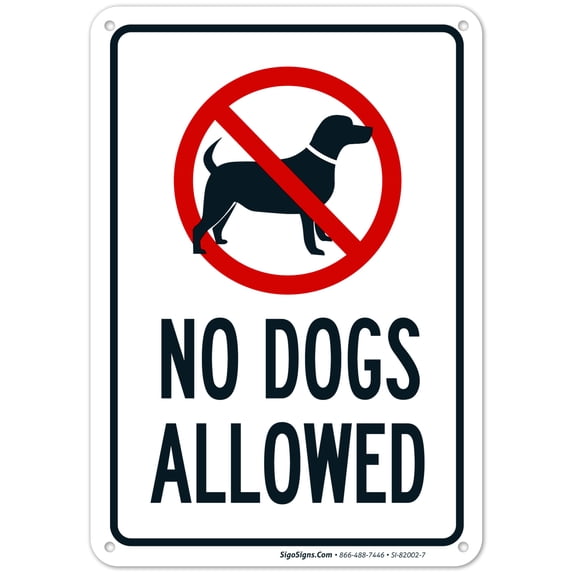 No Dogs Allowed Sign,