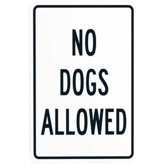 No Dogs Allowed Warning,Prohibition Security Metal Signs for Busines Home Outdoor Indoor Road Yard Garage Street Wall Caution Decor 8 x 12 Inch