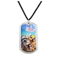 thumbnail image 1 of No Dogs on Beach Selfie Golden Retriever Westie Pug Military Dog Tag Pendant Necklace with Cord, 1 of 5