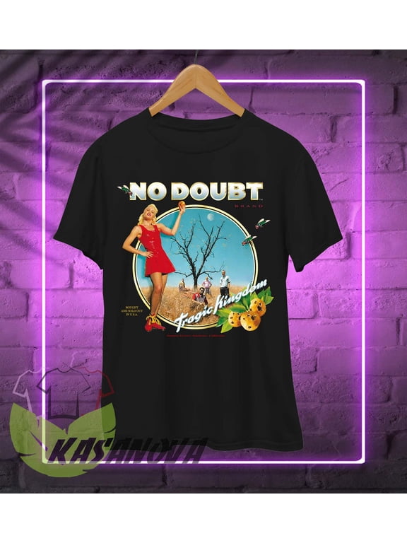 No Doubt Shirt, 1997 Tragic Kingdom T-shirt, Music Band Apparell,Black Color,Size M