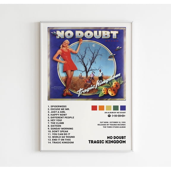 No Doubt Tragic Kingdom Album Cover Poster, Ska Rock Music Wall Art Print