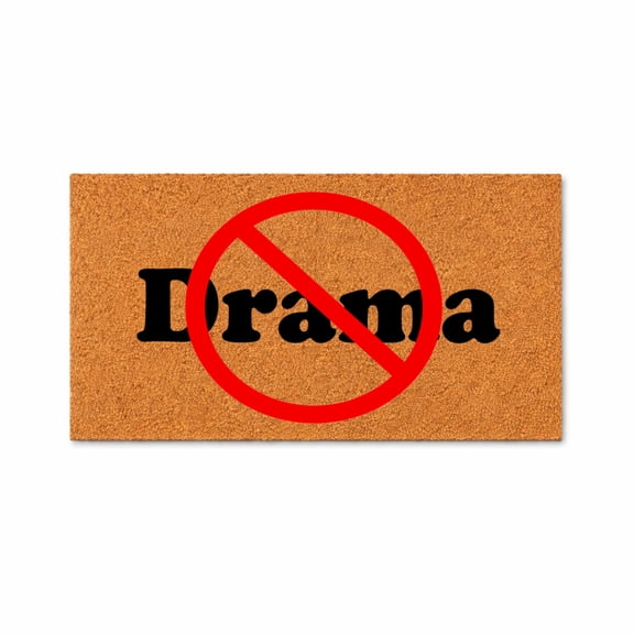 No Drama Allowed Doormat, Drama Free Zone Mat, Welcome Door Mat, Funny Entryway Rug, Housewarming Gift, Home Decor 1783 (36x72 inches) 1783