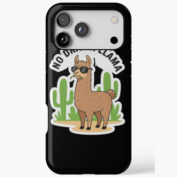 No Drama Just Bamboo Panda Llama iPhone Case 11 through 17 Pro Max