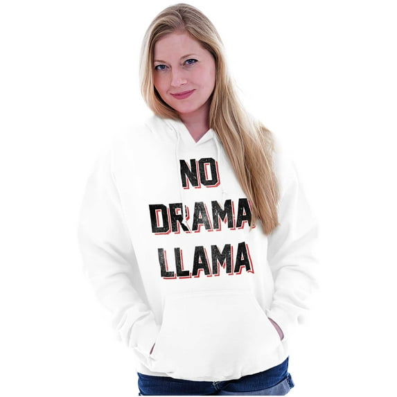 No Drama Llama Alpaca Chill Relaxed Hoodie Sweatshirt Women Men Brisco Brands M