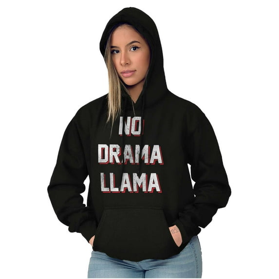 No Drama Llama Alpaca Chill Relaxed Hoodie Sweatshirt Women Men Brisco Brands M