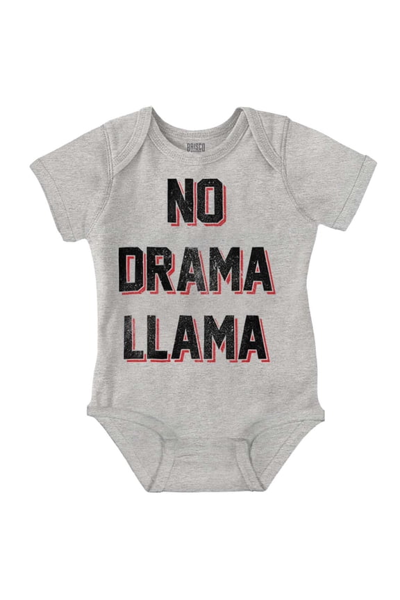 No Drama Llama Alpaca Chill Relaxed Romper Boys or Girls Infant Baby Brisco Brands 24M
