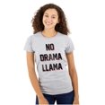 thumbnail image 1 of No Drama Llama Alpaca Chill Relaxed Womens Fitted Plus Size Graphic Tee Brisco Brands 2X, 1 of 5